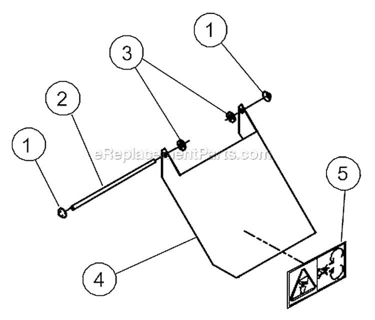Discharge Door - Non-Ce Compliant Diagram and Parts List for SC3265 A08787 Bear Cat Chipper Shredder